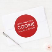 Eén taaie pinda ronde sticker (Envelop)