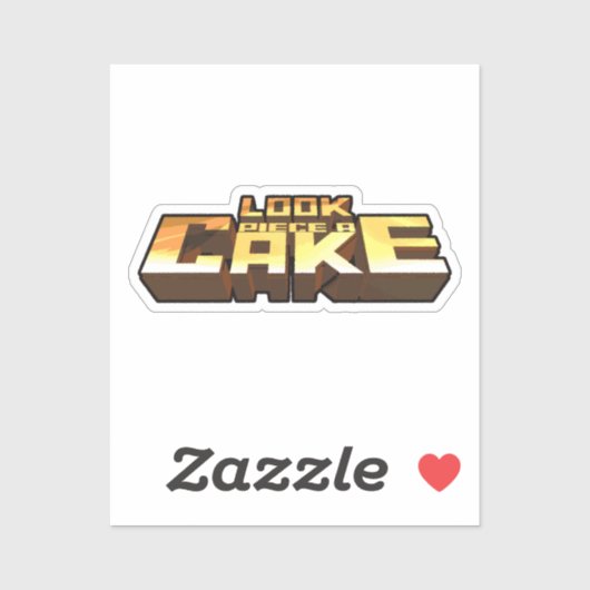 een taart serveren sticker (Vel)