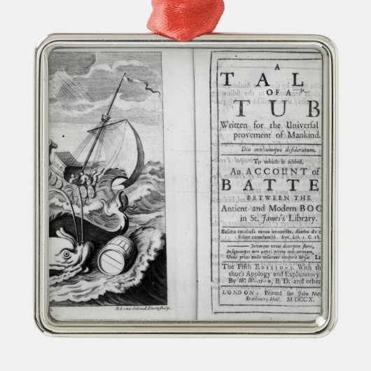 'Een tabel van een buis' Metalen Ornament (Voorkant)