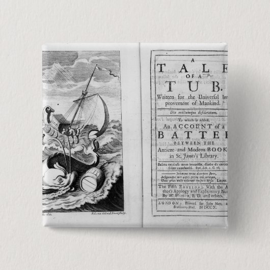 'Een tabel van een buis' Vierkante Button 5,1 Cm (Voorkant)