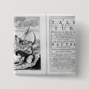 'Een tabel van een buis' Vierkante Button 5,1 Cm