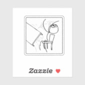 Een tabelmenu omdraaien sticker (Vel)