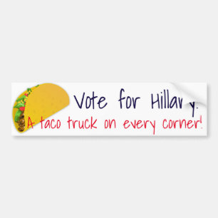 "Een taco vrachtwagen op elke hoek" Bumpersticker