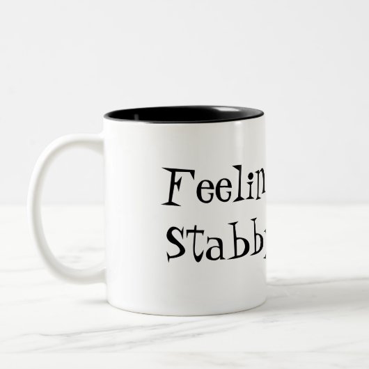 Een Tad Stabby Funny Quote Coffee-Mok Tweekleurige Koffiemok (Links)