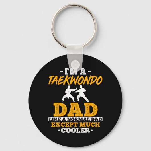 Een Taekwondo Vader Als Een Gewone Vader Behalve V Sleutelhanger (Voorkant)