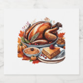 Een tafel vol dankbaarheid Klassiek T-shirt Sparkling Wijnetiket (Enkel label)