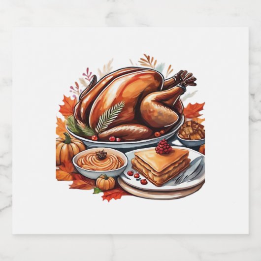 Een tafel vol dankbaarheid Klassiek T-shirt Sparkling Wijnetiket (Enkel label)