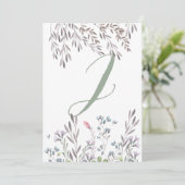 Een tafelkaart met wilde bloemen bruiloft No. 2 du Kaart (Staand voorkant)