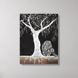 Een tak van Leven aan Contemplate Canvas Afdruk