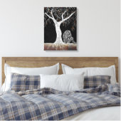 Een tak van Leven aan Contemplate Canvas Afdruk (Insitu (Slaapkamer))