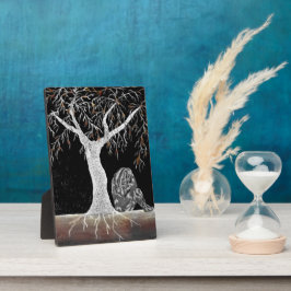 Een tak van Leven aan Contemplate Fotoplaat