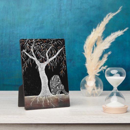 Een tak van Leven aan Contemplate Fotoplaat (Zijkant)