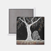 Een tak van Leven aan Contemplate Magneet (Voorkant / Achterkant)