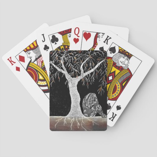 Een tak van Leven aan Contemplate Pokerkaarten (Achterkant)