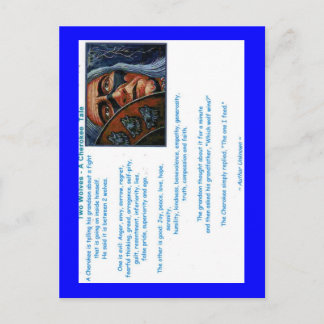 EEN TALE VAN 2 WOLVES BRIEFKAART