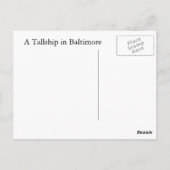 Een Tallship in Baltimore Briefkaart (Achterkant)