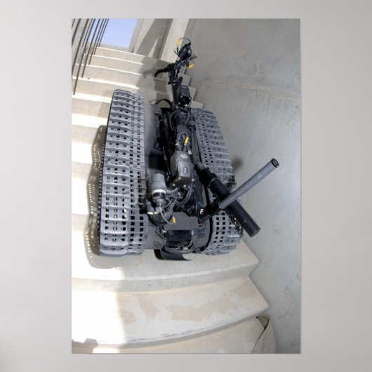 Een Talon 3B-robot-eenheid die een trap beklimt Poster (Voorkant)