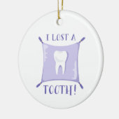 Een tand kwijt keramisch ornament (Links)