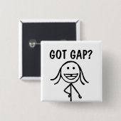 Een tand meisje, heb je Gap? Button (Voorkant /achterkant)