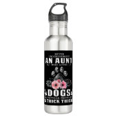 een tante die van honden houdt, onderschat nooit d waterfles  (Voorkant)