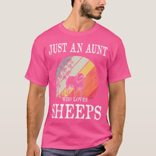 Een tante die van schapen houdt t-shirt (Voorkant)