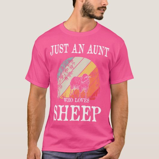 Een tante die van schapen houdt t-shirt (Voorkant)