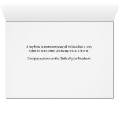 Een tante Gefeliciteerd Blauwe Stippen Nephew (Binenzijde Horizontaal (Onderkant))