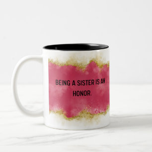 Een tante zijn is onbetaalbaar roze tweezijdig tweekleurige koffiemok