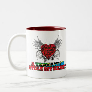 Een Tanzaniaanse Stole my Heart Tweekleurige Koffiemok