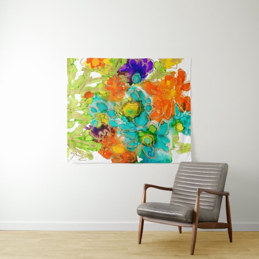 Een tapijt afspelen door Anne Pryor Wandkleed (In Situ (horizontaal))