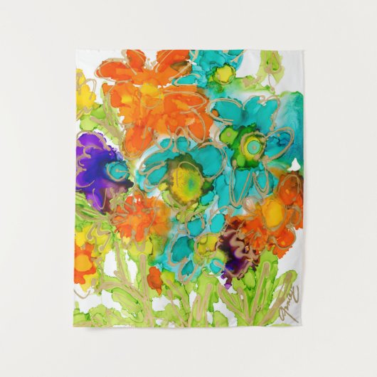 Een tapijt afspelen door Anne Pryor Wandkleed (Voorkant)