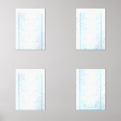 Een tapijt met een blauw-witte creatieve kunstmot muurkunst sets (Voorkant)