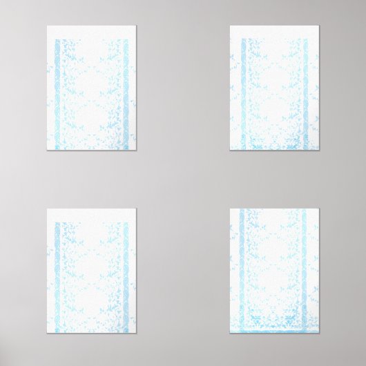 Een tapijt met een blauw-witte creatieve kunstmot muurkunst sets (Voorkant)