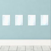 Een tapijt met een blauw-witte creatieve kunstmot muurkunst sets (Houten vloer)