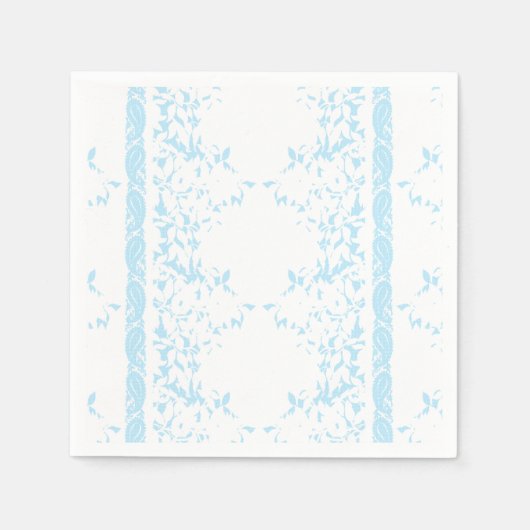 Een tapijt met een blauw-witte creatieve kunstmot servet (Voorkant)