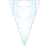 Een tapijt met een blauw-witte creatieve kunstmot vlaggetjes (Derde vlag)