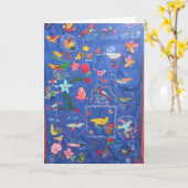 Een tapijtwerk van de Kaart van de Groeten van (Gele Bloem)