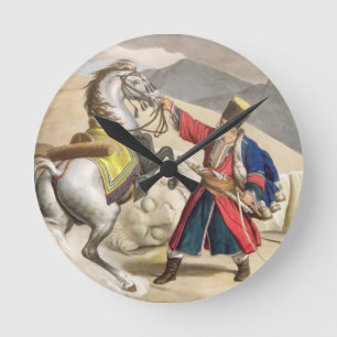 Een Tartar met zijn paard, gegraveerd door de Thie Ronde Klok