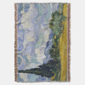 Een tarweveld met cipressen Van Gogh Deken (Voorkant Verticaal)