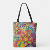 Een Tas van vele kleuren Canvas tas (Achterkant)
