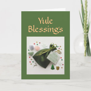 Een tas van Yule Blessings Pagan Wiccan Holiday Ka Feestdagen Kaart