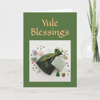 Een tas van Yule Blessings Pagan Wiccan Holiday Ka Feestdagen Kaart