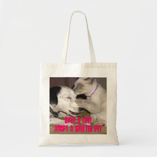 een tas voor een leven van katten en honden te red (Voorkant)