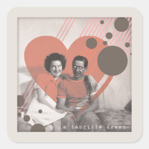 een tastbare droom vierkante sticker