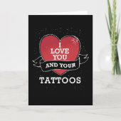 Een tatoeage op Valentijnsdag Kaart (Voorkant)
