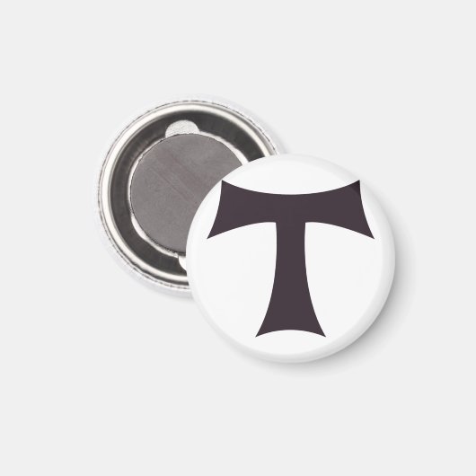 Een tau kruis Saint Anthony kruis Magneet (Voorkant / Achterkant)