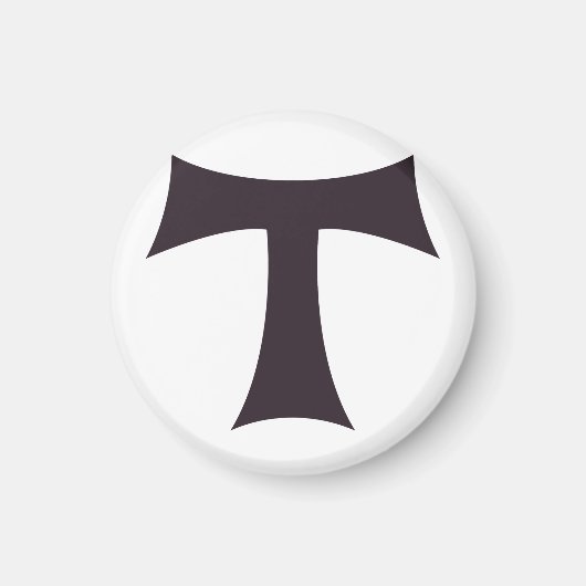 Een tau kruis Saint Anthony kruis Magneet (Voorkant)