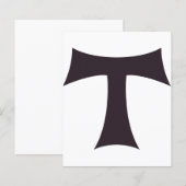 Een tau kruis Sint-Antoniuskruis (Voorkant / Achterkant)