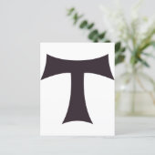 Een tau kruis Sint-Antoniuskruis (Staand voorkant)