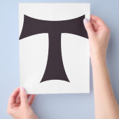 Een tau kruis Sint-Antoniuskruis Flyer (Hand)